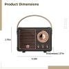 Wireless Retro Speaker, Portable Mini Radio for Kitchen, Office, Party, Black view 2