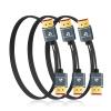 Thsucords Ultra Thin 8K 4K HDMI Cables 15FT 3 Pack, Slim & Flexible Soft High Speed HDMI 2.1 Lead Support 4K@120Hz 8K@60Hz 48Gbps for Roku TV/HDTV/PS5/Blu-ray view 1