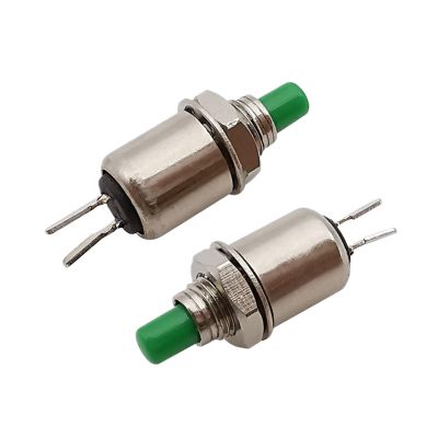 2/5/10Pcs DS 402 Self-Reset/Momentary Micro Push Button Switch 5mm Metal Mini 2PIN Switch Red Green Black(Green,2Pcs)