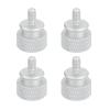 MECCANIXITY 4Pcs #6-32 UNC Aluminum Thumb Screws, 12x16mm(ODxH) Computer Case Thumb Screws for PC Side Panel Motherboard Mounting Screw, White view 1