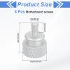 MECCANIXITY 4Pcs #6-32 UNC Aluminum Thumb Screws, 12x16mm(ODxH) Computer Case Thumb Screws for PC Side Panel Motherboard Mounting Screw, White view 2
