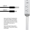 2025 New Power Socket Expander, Access Hard-to-Reach Outlets, Outlet Extender Pole for Behind Couches, Rotating Extendable Outlet Features USB-A USB-C and 2 Ac Outlets view 3