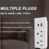 2025 New Power Socket Expander, Access Hard-to-Reach Outlets, Outlet Extender Pole for Behind Couches, Rotating Extendable Outlet Features USB-A USB-C and 2 Ac Outlets view 4