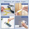 Cruxer 12 Pack Replacement for 91332 Letra Tag Refills Tape 12mm x 4m (1/2" x 13') Black Text on Yellow Plastic Label Tape Compatible with 200B LT100H LT100T QX50 Label Maker for Home Office School view 3