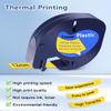 Cruxer 12 Pack Replacement for 91332 Letra Tag Refills Tape 12mm x 4m (1/2" x 13') Black Text on Yellow Plastic Label Tape Compatible with 200B LT100H LT100T QX50 Label Maker for Home Office School view 4