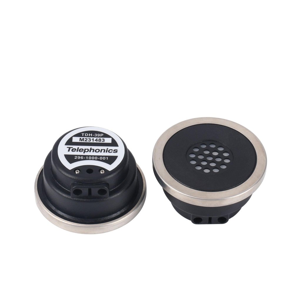 Pryqutia Air Conduction Earphone Speaker, TDH39 Audiometer Headset Replacement, Black, Single Unit