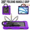 Anti-yellowing tablet cover Compatible with iPad Air 11 Inch (M3) 2025 Case with Pencil Holder+Screen Protector, Full Body Protective Rugged Cover Rotating Handle Silicone Case Stylus pen holder table view 2