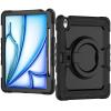 Anti-yellowing tablet cover Compatible with iPad Air 13 Inch M2 2024 Full Body Protective Case with Pencil Holder+Screen Protector, Heavy Duty Rugged Cover Rotating Handle Silicone Case Stylus pen hol view 1