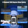 360 Degree View 4 Channel Mirror Dash Cam Detached Camera for CarsDash Cam Front and Rear Side(Left,Right),12'' Rear View Mirror Camera1080Px4,WiFi,Night Vision,GPS,Parking Monitor,Free 128GB Card view 3