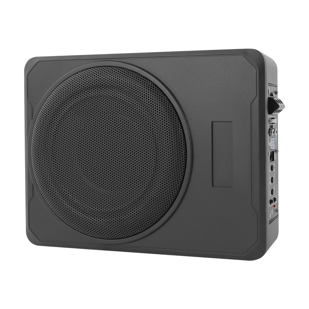 10 Car Subwoofer, 600 Watt Power Amplifier, 360 Surround Full Frequency Underseat Subwoofer, Variable Bass Boost