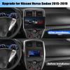 4+64G Android 14 Car Stereo Radio for Nissan Versa Sedan 2015 2016 2017 2018 2019, 10.1" Touchscreen Car Radio Stereo with Wireless CarPlay Android Auto GPS Navigation FM DSP WiFi Bluetooth SWC Camera view 2