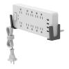 KEXIAO Wall Mounted Power Strips Holder Tablets Phone Holder Stand Bracket Premium ABS Rack for Kitchen, Bathroom, Gym Use view 2