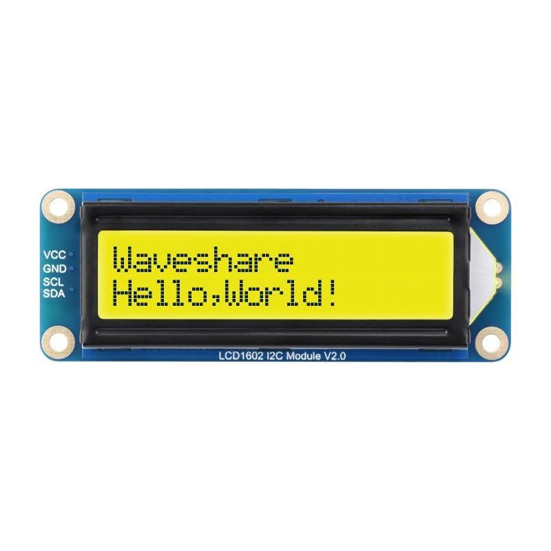 TUOPUONE LCD-1602 I2C Module Green Color 32 Characters LCD 3.3V/5V Backlight Adjustable