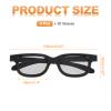 MECCANIXITY 4pcs Polarized 3D Viewing Glasses, Passive Circular 3D Glasses for Anaglyph Movie Cinema Game TV Photo Projector Black view 2