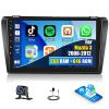 SIXTOP 2+64G Android Car Stereo for Mazda 3 2006-2012 Upgrade Radio with Apple Carplay Android Auto 9 inch Touch Screen Bluetooth GPS Navigation Mirror Link FM RDS WiFi SWC EQ AHD Camera & MIC view 1