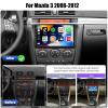 SIXTOP 2+64G Android Car Stereo for Mazda 3 2006-2012 Upgrade Radio with Apple Carplay Android Auto 9 inch Touch Screen Bluetooth GPS Navigation Mirror Link FM RDS WiFi SWC EQ AHD Camera & MIC view 2