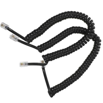 POPETPOP 2Pcs Coiled Telephone Cord Flexible Telephone Accessory for Landline Phones Signal Transmission Soft Tangle Design for Convenient Use