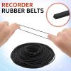 50 Pcs Recorder Rubber Belts Cassette Recorder Repair Maintenance Tape Machine Rubber Belt 40-135 mm Mix Flat Cassette Belts for DVD CD LD VCR Repeater Drives 1mm Width view 3