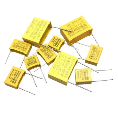 10pcs 275VAC X2 Series 0.56UF 0.82UF 560NF 820NF Spacing 22.5mm 0.56UF275VAC Polypropylene Film Capacitor 0.01UF-2.2UF(2.2UF 27.5mm 10pcs)