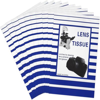 500 Pcs Lens Paper Microscope Lens Tissue Lens Cleaner Paper Lens Cleaner Cloth for Microscope Lens Microscope Tissue Glasses Cleaner Paper for Camera Lenses Microscopes Computer Screens Magnifiers