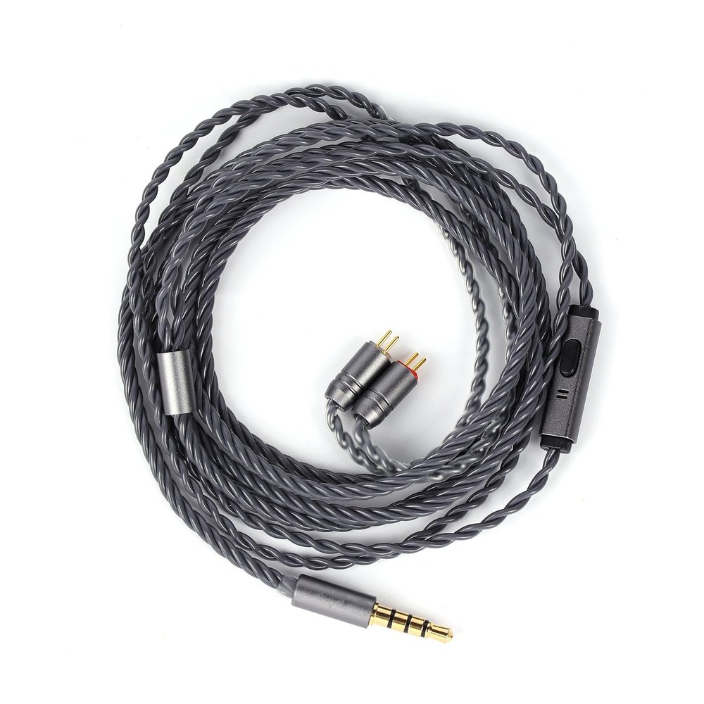Tripowin Grace Silver-Plated 2Pin OFC IEM Replacement Cable with Mic