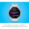 Garmin 010-02809-01 Forerunner 965 Running Smartwatch Whitestone and Powder Gray Bundle with Deco Essentials Charging Dock, Silicone Dust Cover 3 Pack and 1.4 Inch Screen Protector view 4