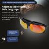 CHEOTIME AI Translator Smart Glasses, Bluetooth Glasses Supports 100 Languages Real Time Translation Glasses with Speaker Mic for Music Calling view 3