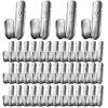 MBJZSL 200 Pcs 2-Inch Cable Support, J Hooks Heavy Duty Galvanized Steel Cable Hook Wire Management J Hooks for Attaching Wall Mounting to Vertical Surfaces, Silver view 1