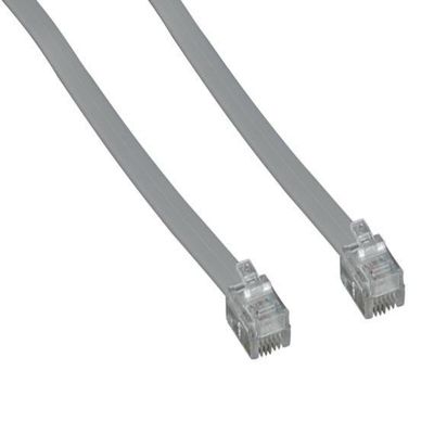 7 ft. RJ12 6P6C Reverse Modular Cable - Pack of 10