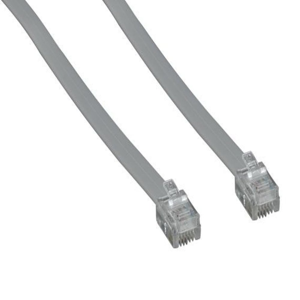 7 ft. RJ12 6P6C Reverse Modular Cable - Pack of 10