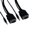 10 ft. SVGA HD15 Male to Male Monitor Cable with Stereo Audio - Black view 1