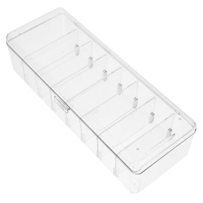 Thick Dustproof Data Cable Organizer Box with Lid and Detachable Dividers for Home and Office Multi-Functional Cord Storage Solution