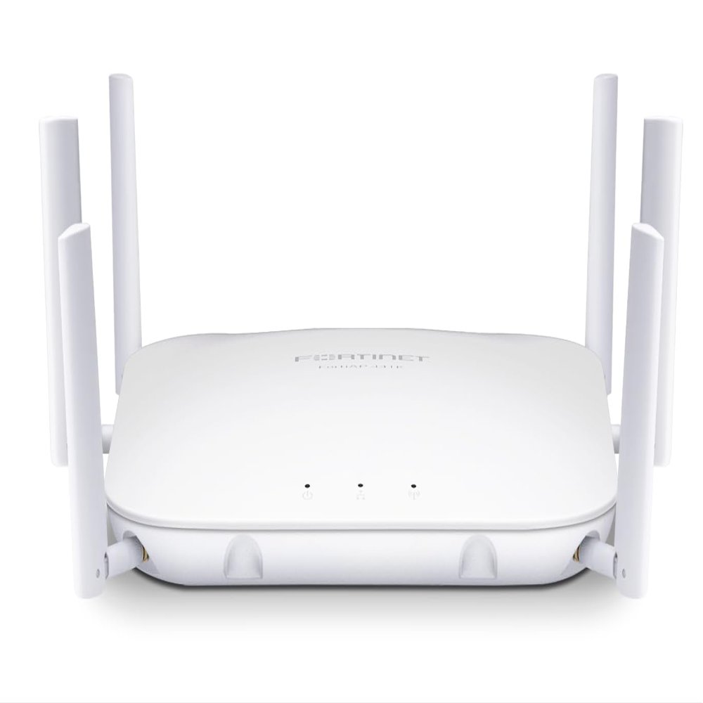 Fortinet FortiAP 243K Wi-Fi 7 Indoor Access Point | Quad-Radio with External Antenna Support | 6GHz Tri-Band | 10 Gigabit Ethernet | BLE/ZigBee | WPA3 Security (FAP-243K-A)