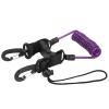 Diving Camera Lanyard Storage Case Buckle Stainless Steel Wire Spring Coiled Camera Lanyard for Light Tool Violet Coiled Diving LanyardDiving (Purple) view 1