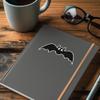 3.5" Black Bat Sticker 3 Pack - Halloween Goth Flying Batling Vinyl Decal Stickers Spooky Bats Gothic Waterproof Decals (3) view 2