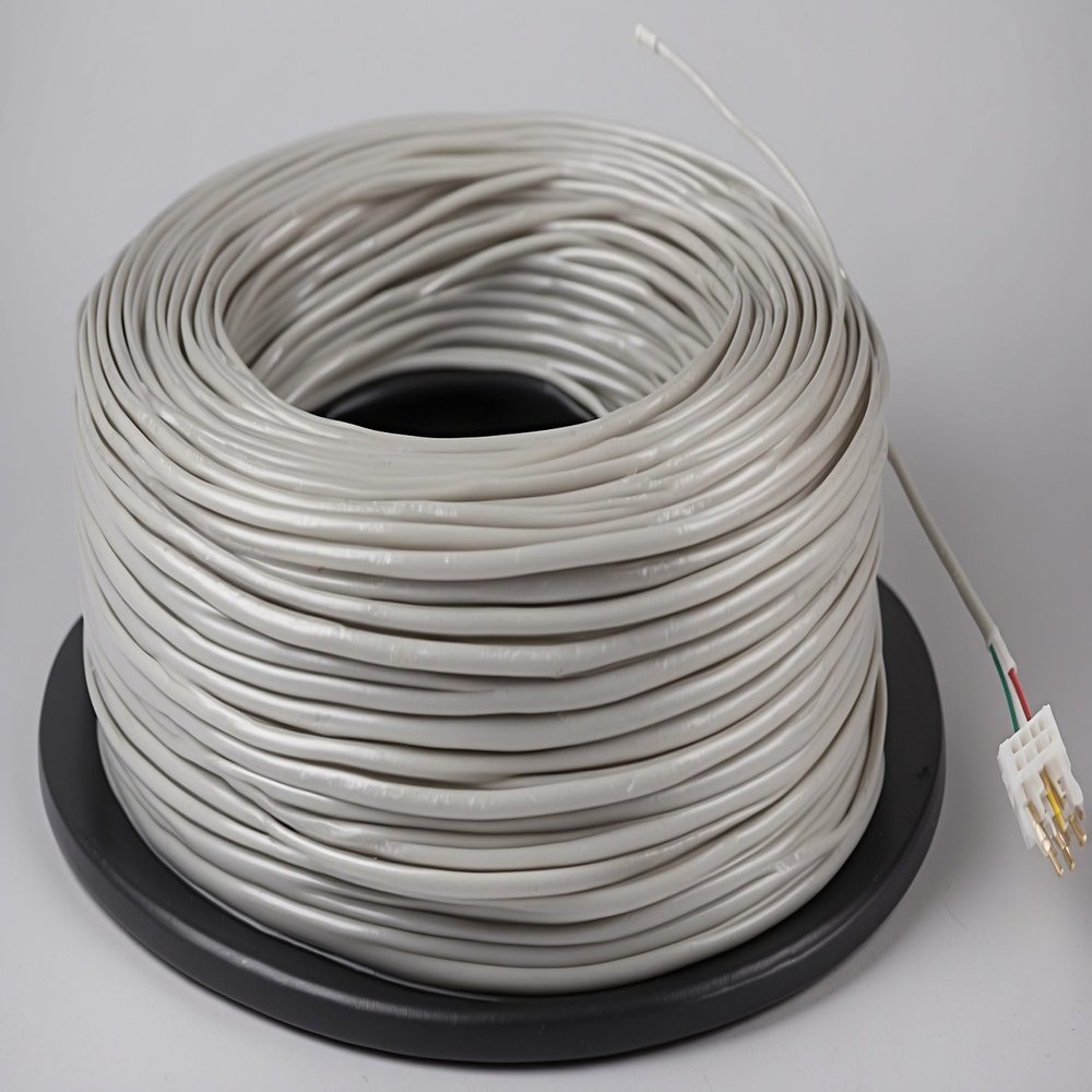 28 AWG 1000 FT Phone Cable Wire, 4 Conductor RJ11 Telephone Extension Cord, Indoor PVC Jacket
