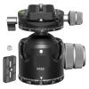 QXCIVR 55mm Tripod Head Camera Double Panoramic Tripod Ball Head Quick Release Plate 1/4'' 3/8'' Screw for Tripod Ballhead(Dual Panorama Head) view 1