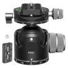 QXCIVR 55mm Tripod Head Camera Double Panoramic Tripod Ball Head Quick Release Plate 1/4'' 3/8'' Screw for Tripod Ballhead(Dual Panorama Head) view 2
