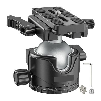EH46L Tripod Ball Head Ballhead Aluminum Panoramic 46mm Ball for Tripod Monopod Load 25kg w M-LOK Rail(EH46L Ball Head)