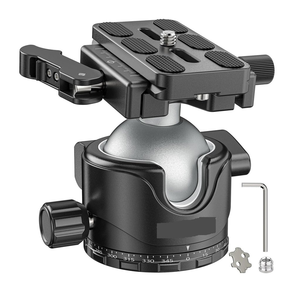 EH46L Tripod Ball Head Ballhead Aluminum Panoramic 46mm Ball for Tripod Monopod Load 25kg w M-LOK Rail(EH46L Ball Head)