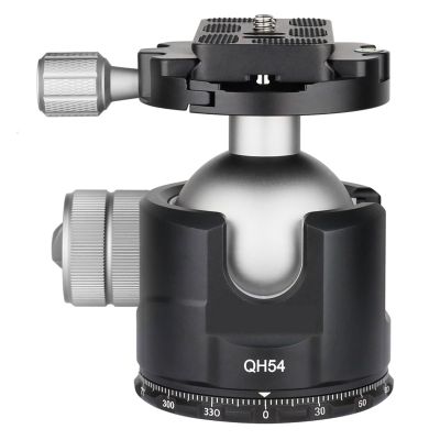 54mm Tripod Head 1/4 Panoramic Low Profile Ball Head Mount Quick Release Plate for Camera Tripod DSLR Monopod
