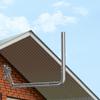 Antenna Mount for Long Wall - Stainless Steel Long Eaves Mast Mounting Bracket Kit with 90 Degree Elbows, Length Adjustable Extend Pipe, Fixing Screws, for Outdoor TV Antennas, Starlink WiFi Extender view 1