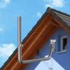 Antenna Mount for Long Wall - Stainless Steel Long Eaves Mast Mounting Bracket Kit with 90 Degree Elbows, Length Adjustable Extend Pipe, Fixing Screws, for Outdoor TV Antennas, Starlink WiFi Extender view 3