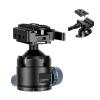 BH-PA02 Tripod ballhead Saddle Mount Tripod Clamp Max Load 44.09lb/20kg view 2