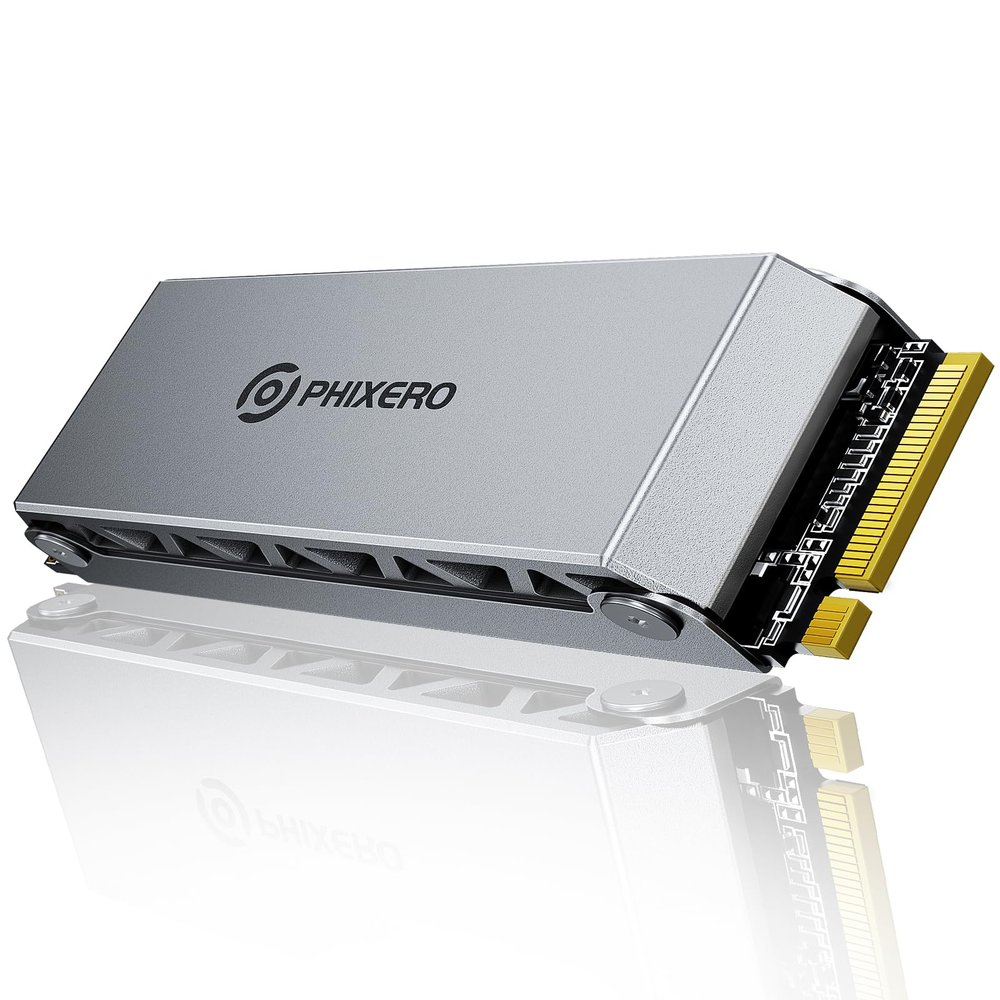PHIXERO 2TB Internal NVMe M.2 SSD for PS5 with Heatsink Up to 7450MB/s Dynamic SLC Cache PlayStation 5 Compatible, Desktop (PC) Suitable for PS5 Memory Expansion, Game Enthusiasts, IT Professionals