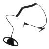 HapGlan D-Shaped Headphone Receiver Only 3.5mm Headset Earpiece Fitting Right/Left Ear Suitable for Walkie-Talkie ABS view 3