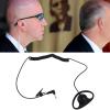 HapGlan D-Shaped Headphone Receiver Only 3.5mm Headset Earpiece Fitting Right/Left Ear Suitable for Walkie-Talkie ABS view 4