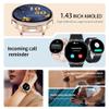 APOYOU 2 in 1 Smart Watch with Earbuds, 1.43" AMOLED Colorful Full Touch Screen Bluetooth Smartwatch for Men Women, Long Time Standby Men Women Sports Smart Watch Fitness Tracker (Silver) view 2