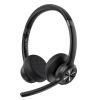 TECKNET Wireless Headset, Bluetooth Headset with Noise Cancelling Microphone - Rechargeable Bluetooth V5.2 Headphones, 50H Playtime & Mic Mute, On Ear Headphones for Trucker/Remote Work/Call Center view 1