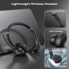 TECKNET Wireless Headset, Bluetooth Headset with Noise Cancelling Microphone - Rechargeable Bluetooth V5.2 Headphones, 50H Playtime & Mic Mute, On Ear Headphones for Trucker/Remote Work/Call Center view 3